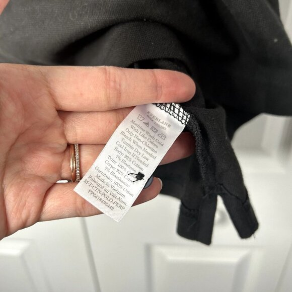 Everlane The Performance Black Short Sleeve Polo Shirt Men's Size Large L - Picture 6 of 8